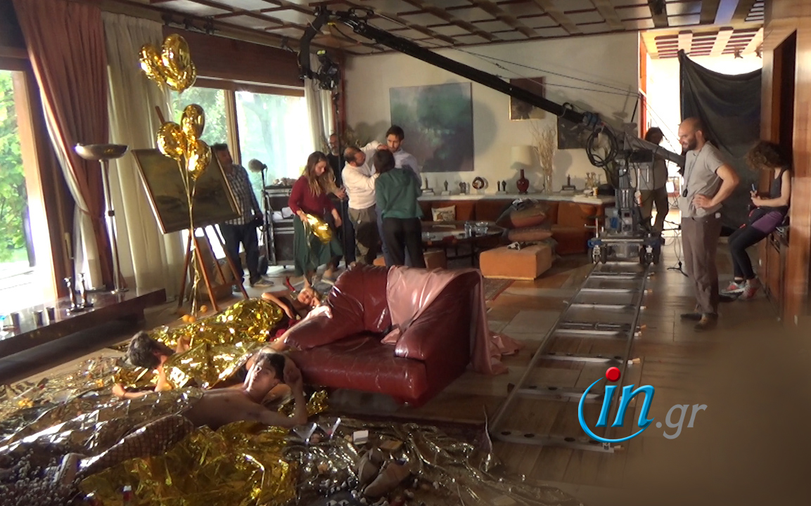 Στα γυρίσματα της ταινίας «Το μαγικό δέρμα»