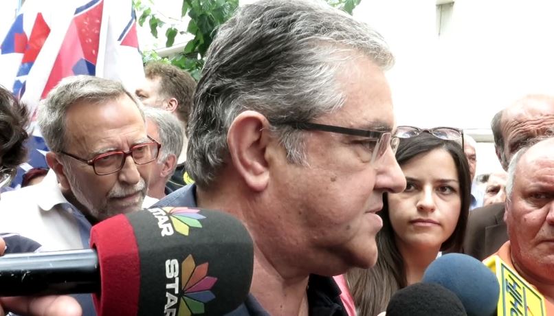 Ο Δ.Κουτσούμπας στην συγκέντρωση του νοσηλευτικού προσωπικού στο Υπ.Υγείας