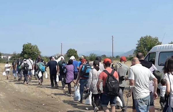 Το πέρασμα των προσφύγων από την περιοχή της Ειδομένης προς τα Σκόπια