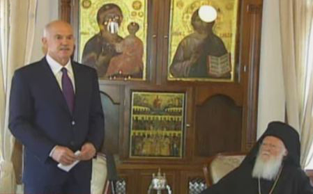 Συνάντηση Γ.Παπανδρέου – Βαρθολομαίου στο Άγιο Όρος