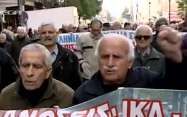 Ασφαλιστικό: Στους δρόμους της Αθήνας ξανά οι συνταξιούχοι