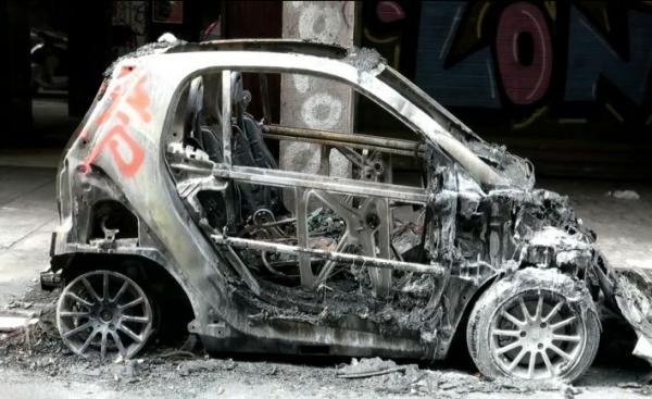 Εμπησμός σε σταθμευμένο αυτοκίνητο στα Εξάρχεια