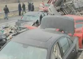 Φονική καραμπόλα με 25 αυτοκίνητα στην Εγνατία Οδό