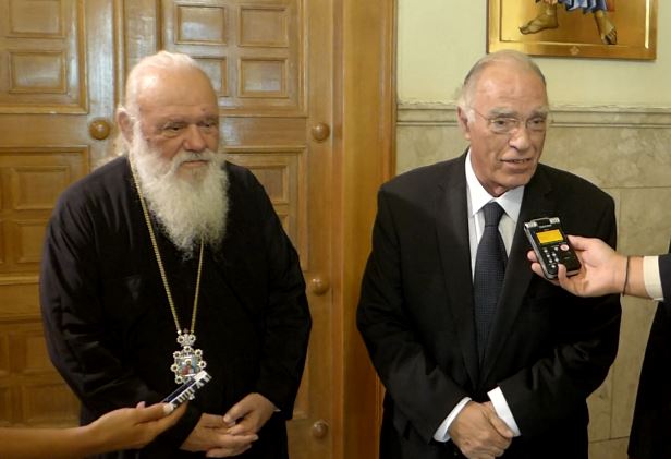 Τον Αρχιεπίσκοπο Ιερώνυμο επισκέφθηκε ο πρόεδρος της Ένωσης Κεντρώων Β.Λεβέντης