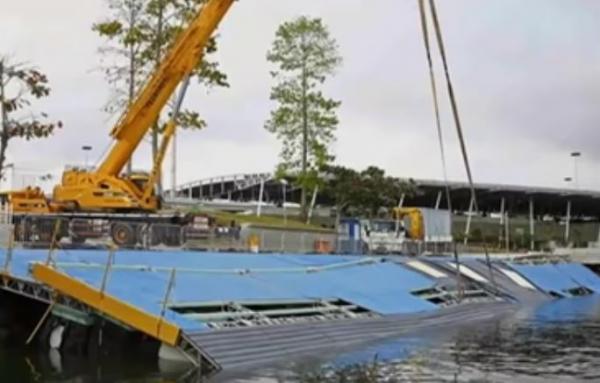 Ρίο: Κατέρρευσε η ράμπα που οδηγεί στη θάλασσα στην πίστα της ιστιοπλοΐας