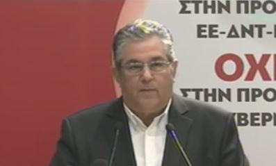 Κουτσούμπας: Είτε με «όχι» είτε με «ναι» δεν υπάρχουν φιλολαϊκές λύσεις