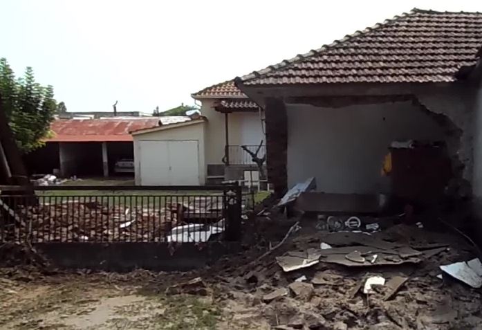 Καταστροφές από πλημμύρες στο χωριό Βαλομάνδρι στα Τρίκαλα