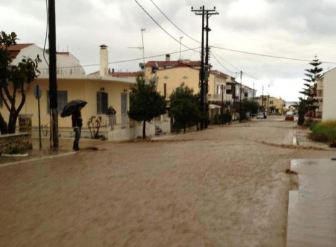 Μεγάλες ζημιές από δυνατή νεροποντή στο Ηραίον της Σάμου