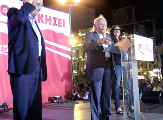 Η κεντρική προεκλογική συγκέντρωση της Λαϊκής Ενότητας στην Ομόνοια