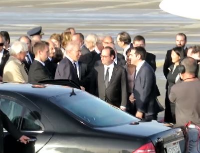 Η Άφιξη του Πρόεδρου της Γαλλίας Φ.Ολάντ στην Αθήνα