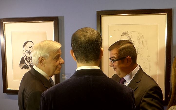 Στα εγκαίνια της έκθεσης Πικάσο και Κοκτώ στο Ίδρ.Θεοχαράκη παρέστη ο Πρ.Παυλόπουλος