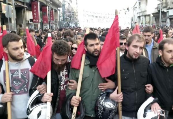 H συγκέντρωση για την πορεία μνήμης του Πολυτεχνείου