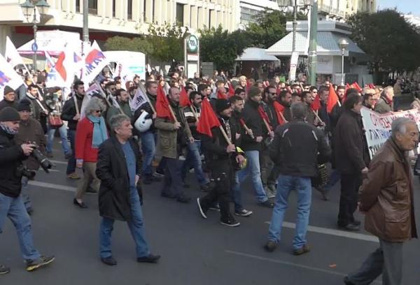 Η απεργιακή πορεία του ΠΑΜΕ
