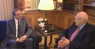 Ο Αντώνης Σαμαράς στον Πρόεδρο της Δημοκρατίας