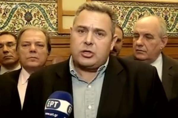 Καμμένος: Δεν υπάρχει εμπιστοσύνη στον Μουζάλα