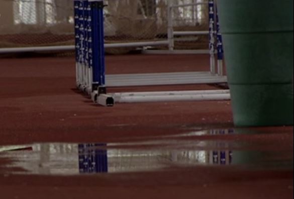 Πλημμύρισε το κλειστό προπονητήριο του ΟΑΚΑ από τις δυνατές βροχοπτώσεις