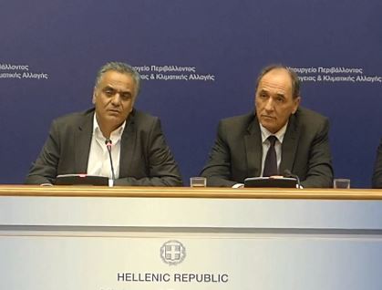 Παραλαβή του χαρτοφυλάκιου του Υπουργείου Ενέργειας από τον Π.Σκουρλέτη στον Γ.Σταθάκη