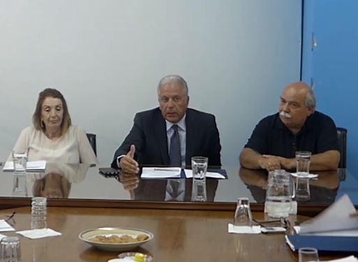 Συνάντηση του Δ.Αβραμόπουλου με την Τ.Χριστοδουλοπούλου και το Ν.Βούτση στο υπ.εσωτερικών