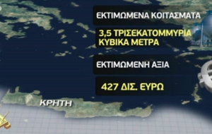Εκτιμήσεις για κοιτάσματα αερίου αξίας 427 δισ. ευρώ νότια της Κρήτης