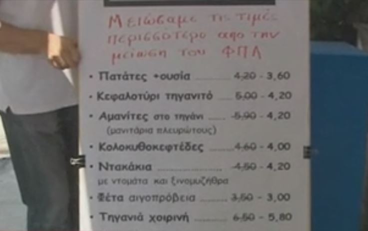 Μόνο ένας στους δέκα έριξε τις τιμές στην πρεμιέρα του μειωμένου ΦΠΑ