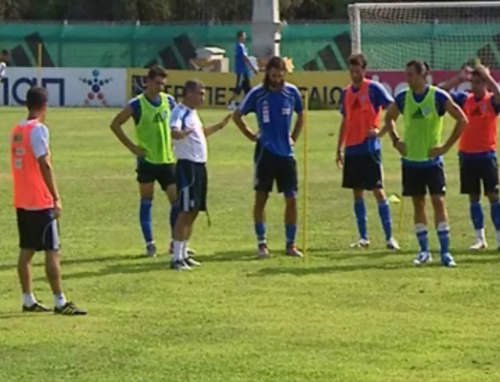 Πρώτη προπόνηση της εθνικής υπό τις οδηγίες του Σάντος