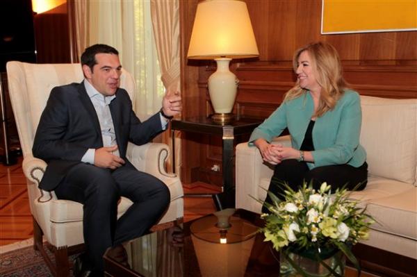 Μέγαρο Μαξίμου: Συνάντηση Τσίπρα-Γεννηματά για το προσφυγικό