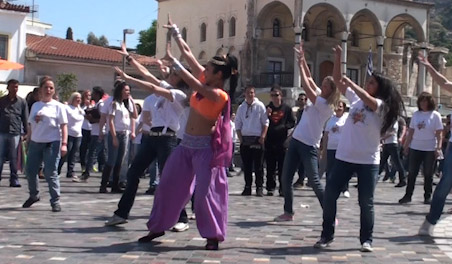 First Bollywood Flash mob in Athens