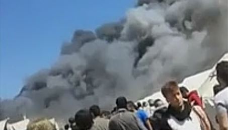 Φωτιά ξέσπασε στο κέντρο φιλοξενίας προσφύγων στα Διαβατά