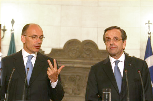 Κοινή γραμμή πλεύσης Σαμαρά – Λέτα για την αντιμετώπιση της κρίσης