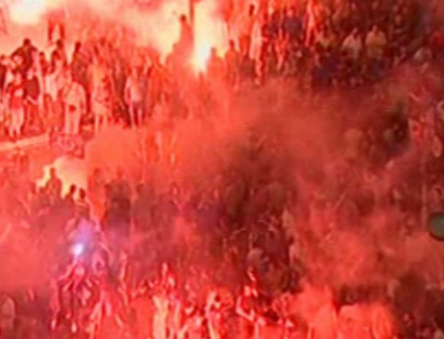 Συγκέντρωση οπαδών του Ηρακλή έξω από τα γραφεία της ΕΠΟ