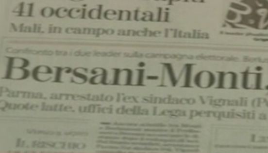 «Συμμαχία» Μόντι – κεντροαριστεράς, εναντίων Μπελρουσκόνι