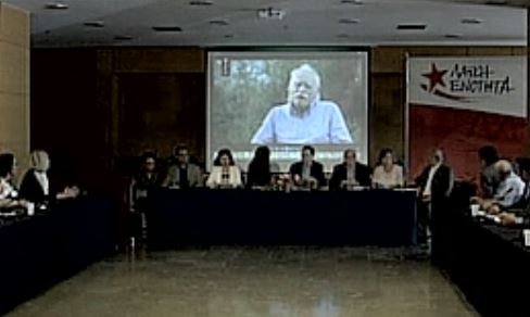 Το μήνυμα Γλέζου στην ομιλία Λαφαζάνη στη ΔΕΘ