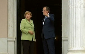 Η άφιξη της Αγκελα Μέρκελ στο Μαξίμου