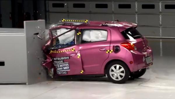 Mitsubishi Mirage (Spacestar) – IIHS Crash Test