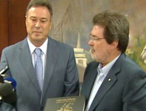 Συνάντηση Γιάννη Σγουρού και Γιάννη Μίχα μετά την ανακοίνωση των υποψηφιοτήτων