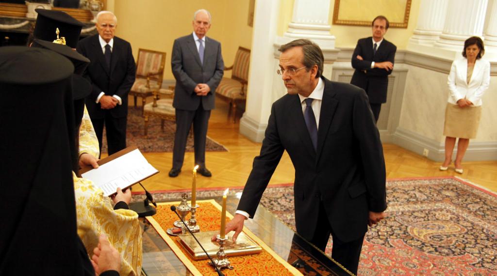 Ο πρόεδρος της ΝΔ ανέλαβε τα πρωθυπουργικά του καθήκοντα