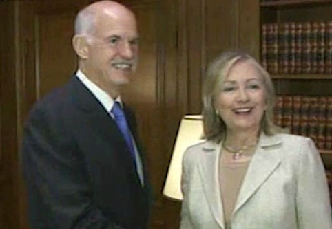 Συνάντηση με τον Γιώργο Παπανδρέου είχε η Χίλαρι Κλίντον