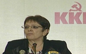 Για «σχέδιο χρεοκοπίας του λαού» μίλησε στη ΔΕΘ η Α.Παπαρήγα