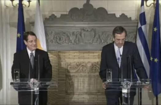 Κυπριακό, ΑΟΖ και κρίση στην συνάντηση Σαμαρά με Αναστασιάδη