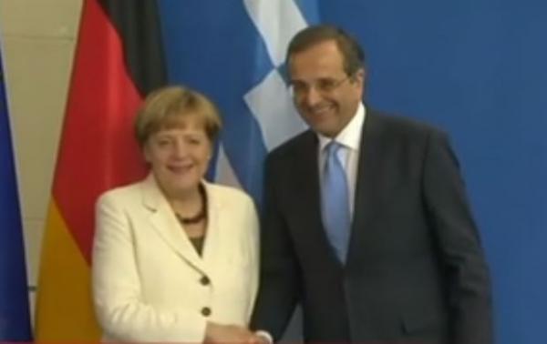 Ικανοποίηση στην κυβέρνηση από τη συνάντηση Σαμαρά – Μέρκελ