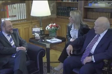 Ο πρόεδρος του Ευρωπαϊκού Κοινοβουλίου στον πρόεδρο της Δημοκρατίας