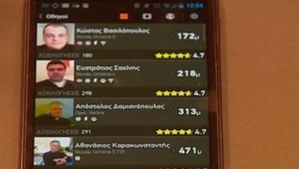 Οι επιβάτες διαλέγουν ταξί μέσω της εφαρμογής Taxibeat