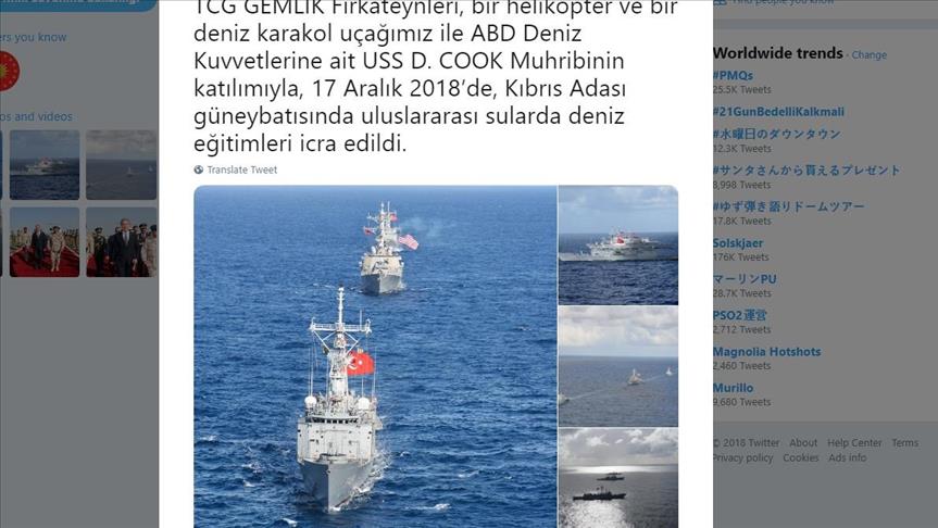 Ankara tweets on US-Turkish military exercise that never happened
