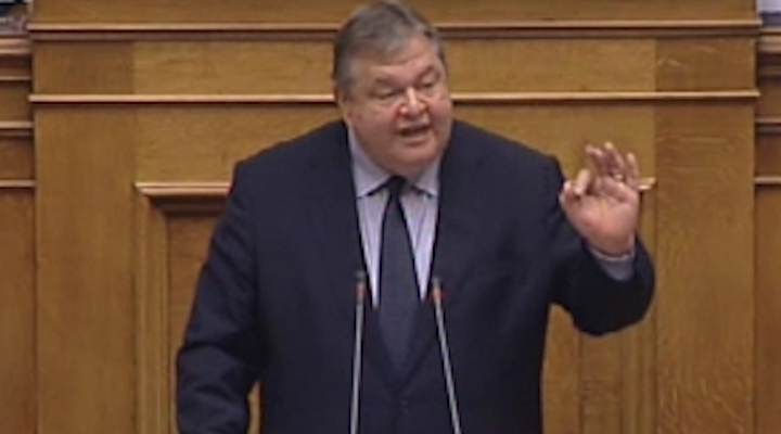 Ευ.Βενιζέλος: Είναι εθνικά ανεύθυνη η πρόταση του ΣΥΡΙΖΑ