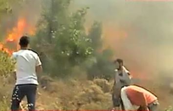 Χαλκίδα: Σε εξέλιξη, προς το παρόν δεν απειλεί σπίτια