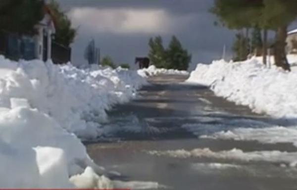 Για πέμπτη μέρα εγκλωβισμένοι στα χιόνια οι κάτοικοι του Κιθαιρώνα
