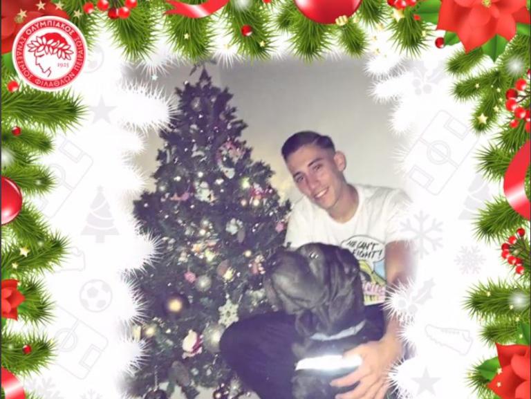 Eρυθρόλευκες xριστουγεννιάτικες ευχές με ένα ιδιαίτερο video