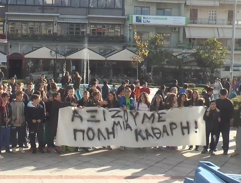 Κινητοποιήσεις μαθητών γυμνασίων του Πύργου για το θέμα των σκουπιδιών