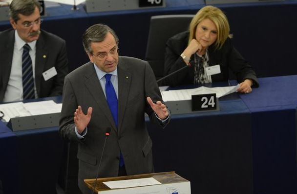 «Ναι, τα καταφέραμε» είπε ο Σαμαράς στο Ευρωκοινοβούλιο