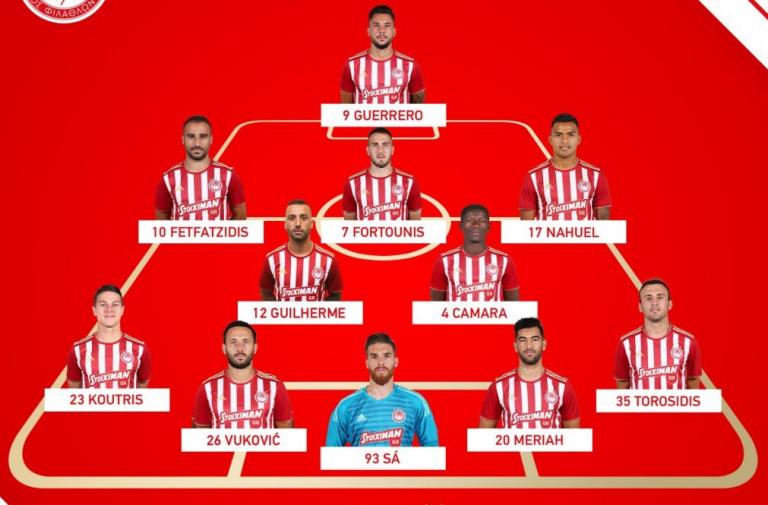 Η ενδεκάδα του Ολυμπιακού με την Ξάνθη